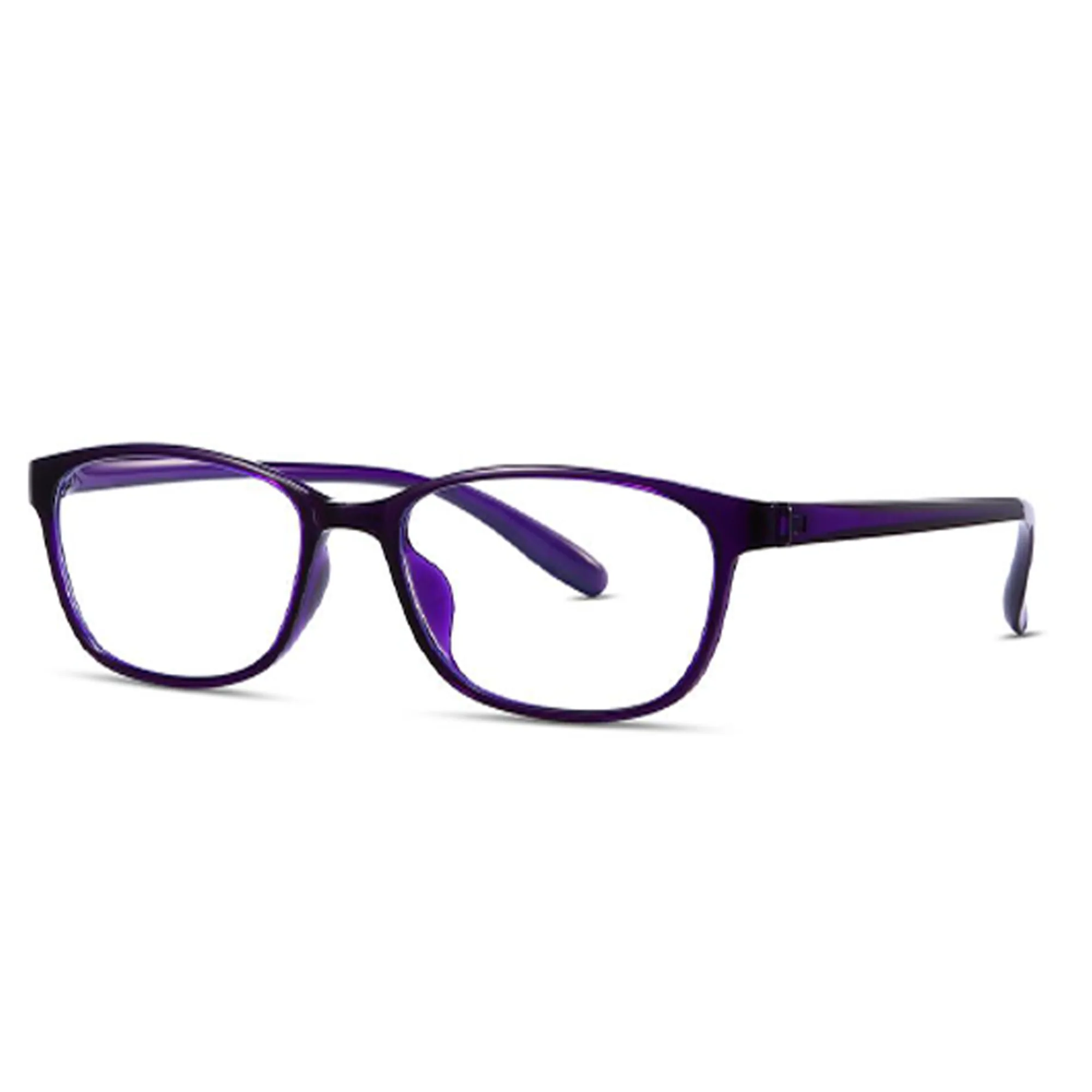 YHC-2206-02 Rectangular TR90 blue light blocking glasses — front view