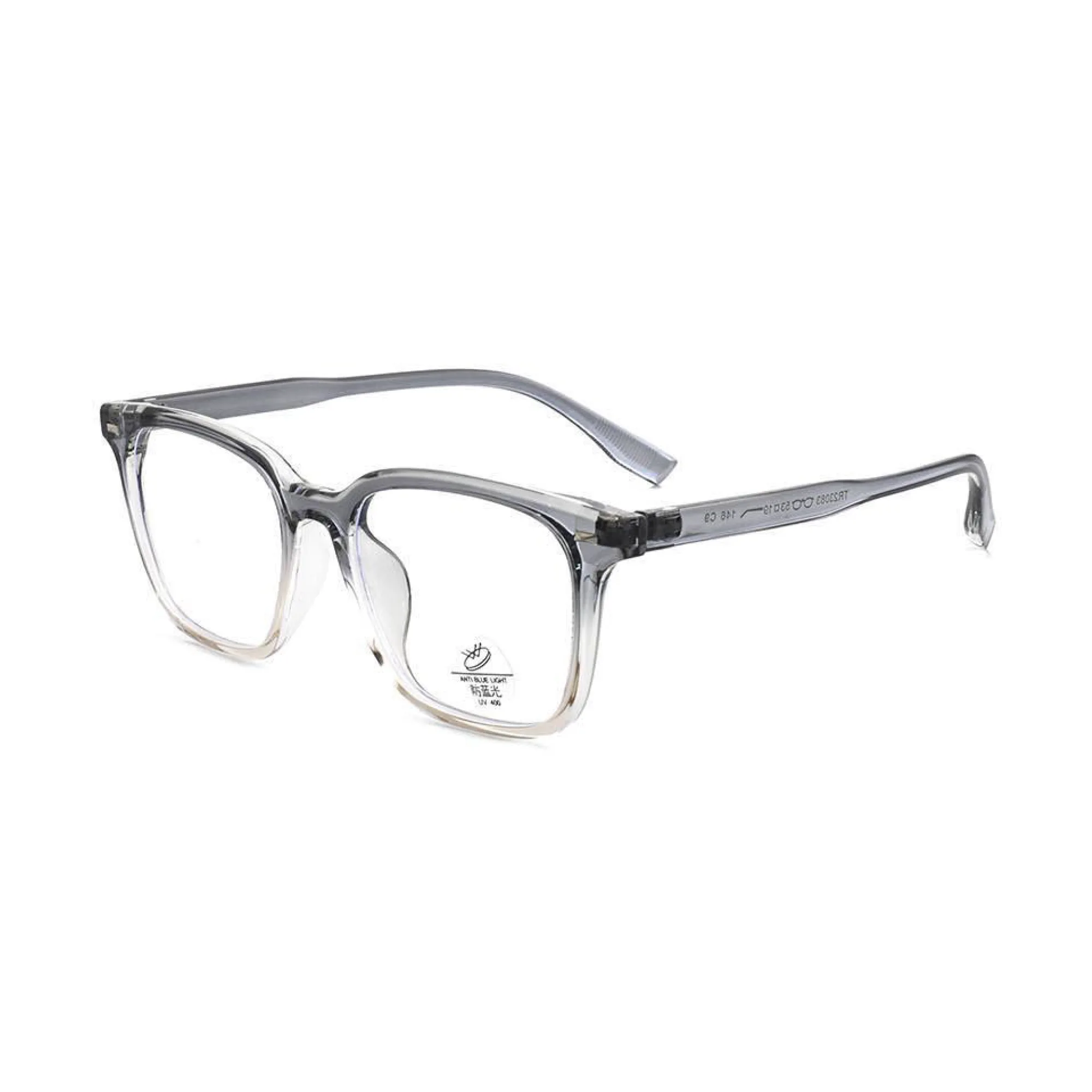YHC-TR23083-6 Square TR90 blue light blocking glasses — front view