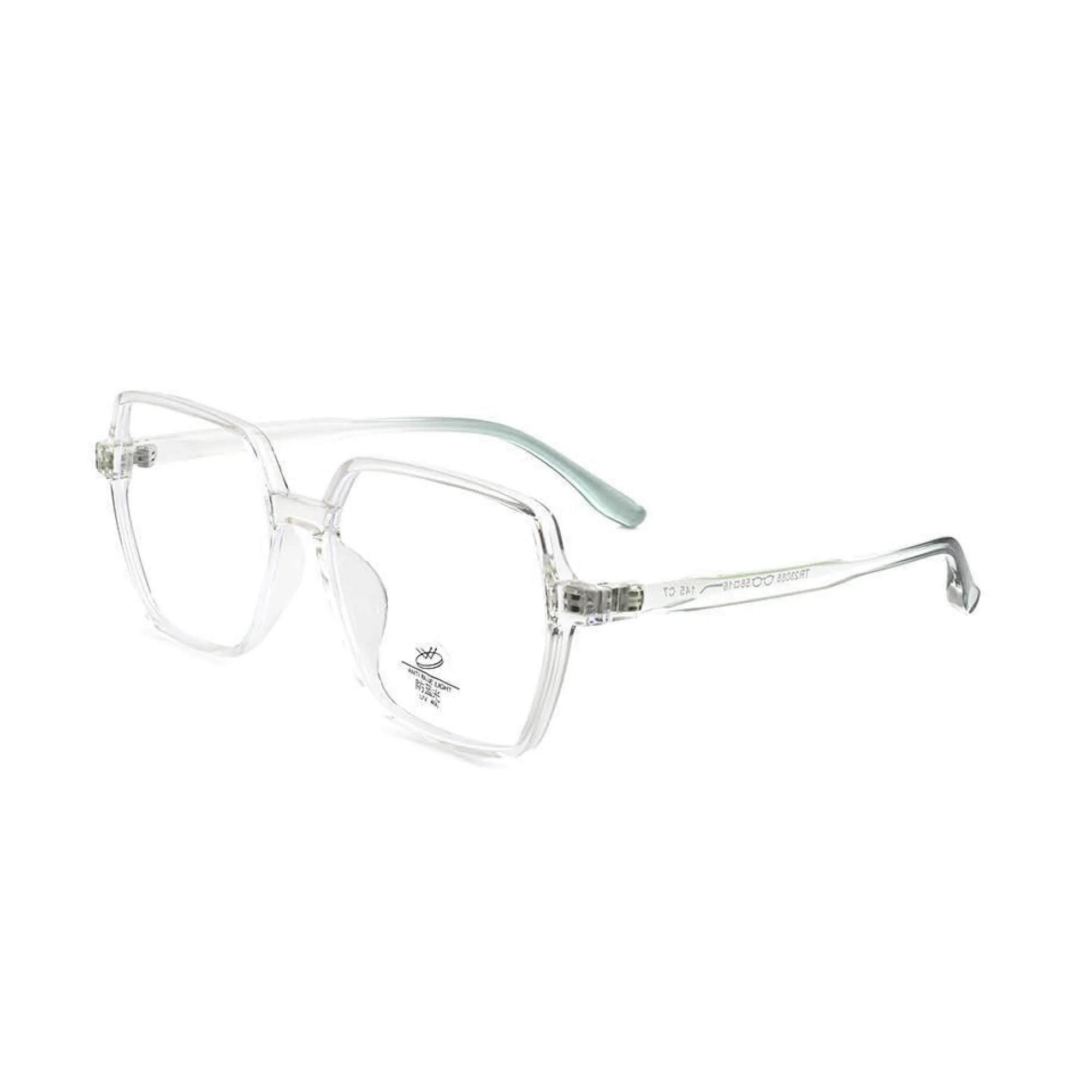 YHC-TR23088-4 Hexagonal TR90 blue light blocking glasses — front view