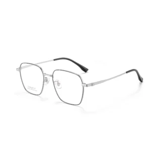 multi-color full rim stainless steel eyeglasses — front view