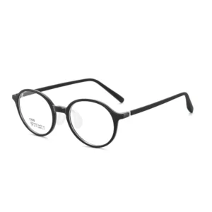 Kids Round TR Eyeglass Frame, Soft Liquid Silicone Temple, Airbag Nose Pad, Lightweight Myopia Optical Glasses for Teenagers